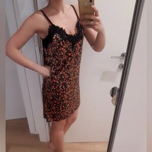 Mango Floral Velvet Lace Dress
